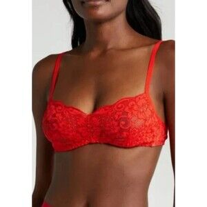 We Are HAH Free People Red Lace Hook Up Bra Lingerie Sizes 30-38B